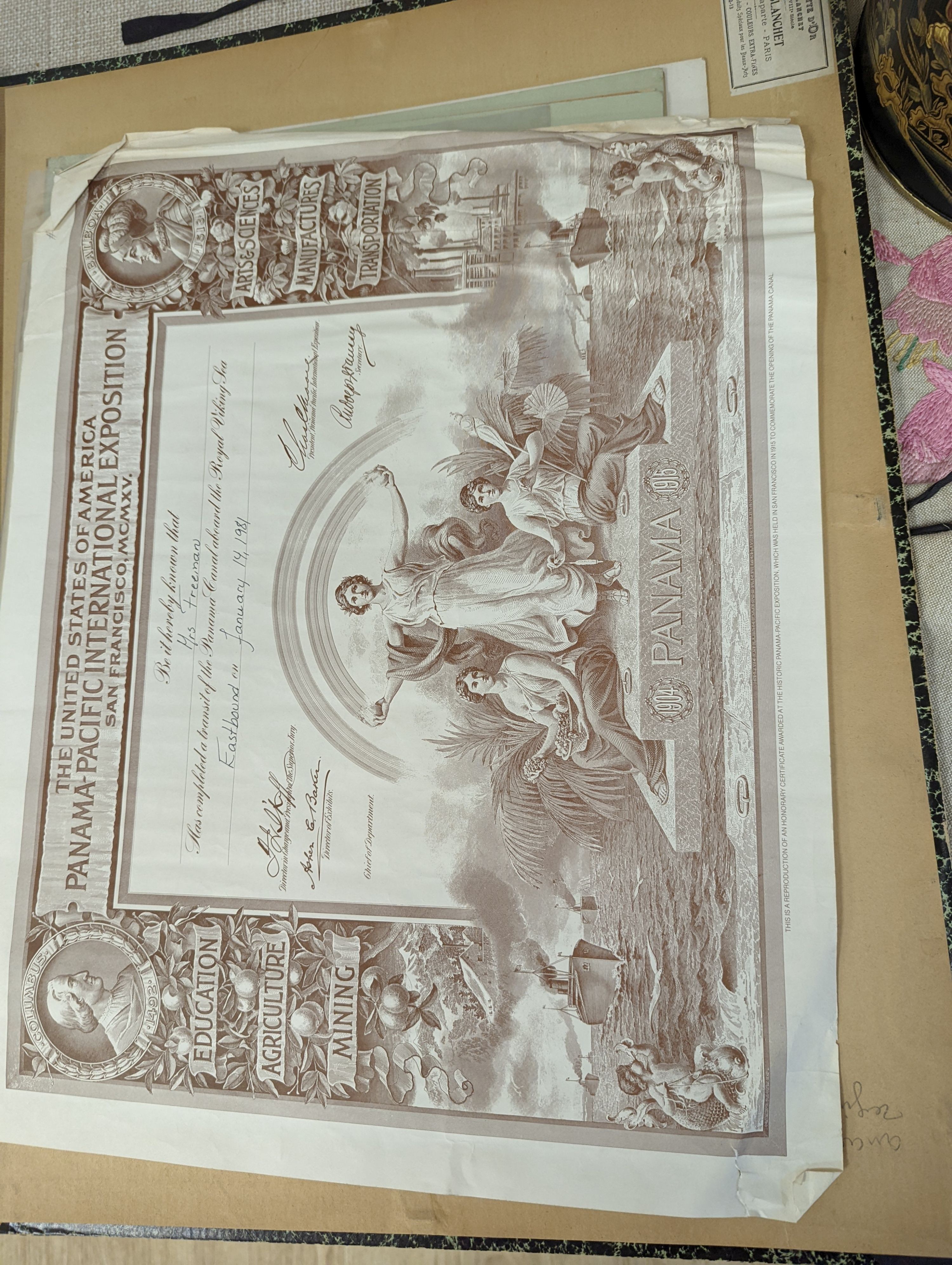 A folio of 18th/19th century maps and scientific engravings, including an engraving after Ludovico Lanberti, a map of the World plotting Bourgainvilles voyage of 1772